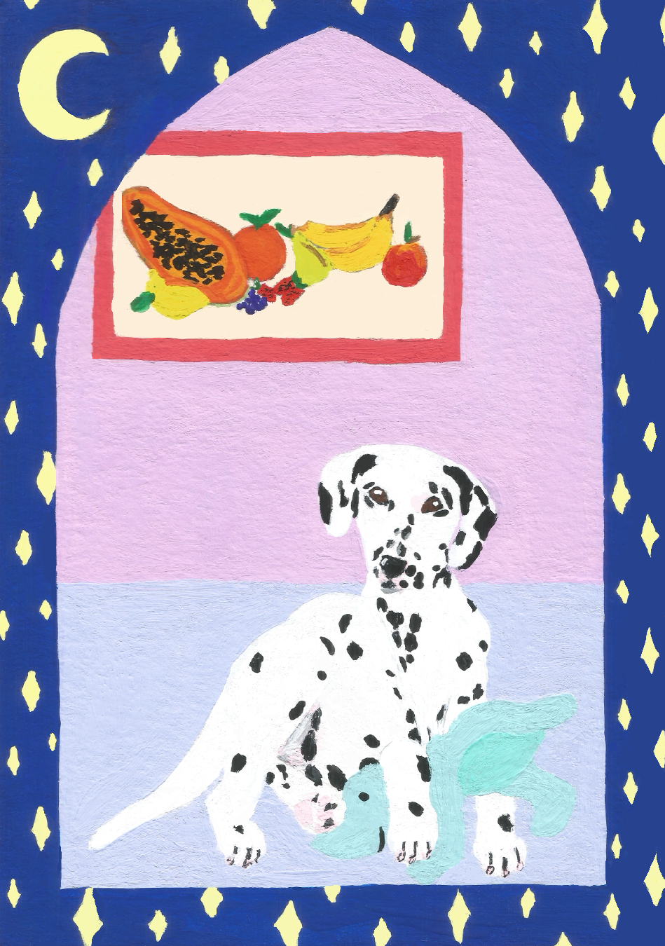 Peinture chien Dalmatien